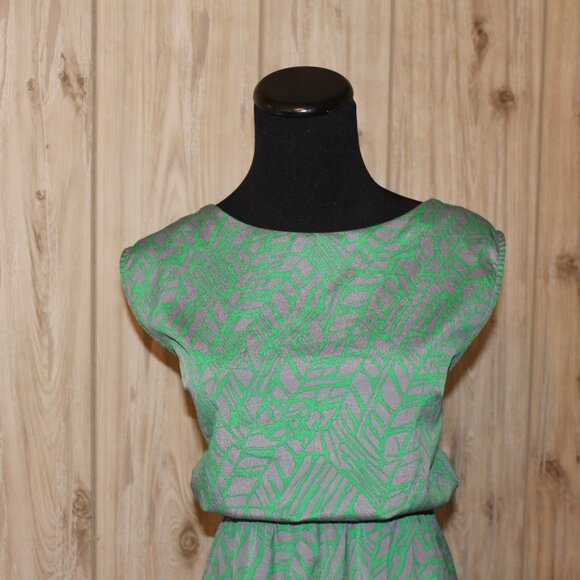 SALE Prevett Criss Cross Back Green Gray Lightweight Dress Small S Pre-Loved - Picture 7 of 15